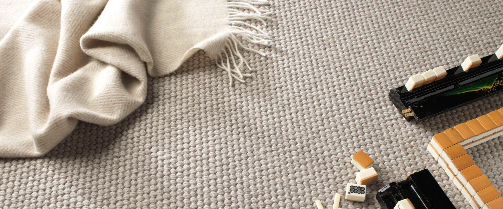 Jacaranda matta Natural Weave Hexagon Ullmatta