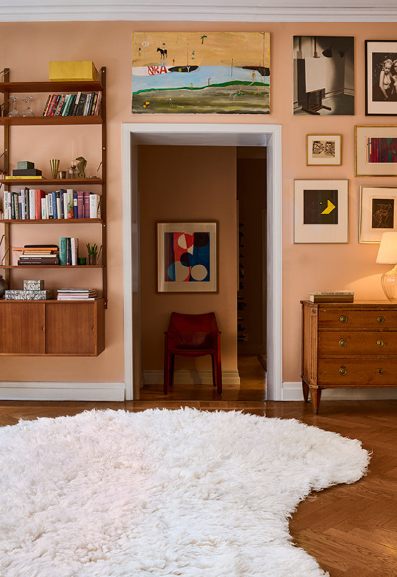 LAYERED RESIDUE SHAGGY ULLMATTA BONE WHITE